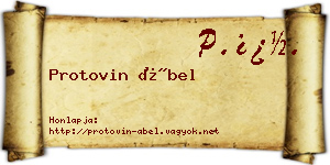 Protovin Ábel névjegykártya